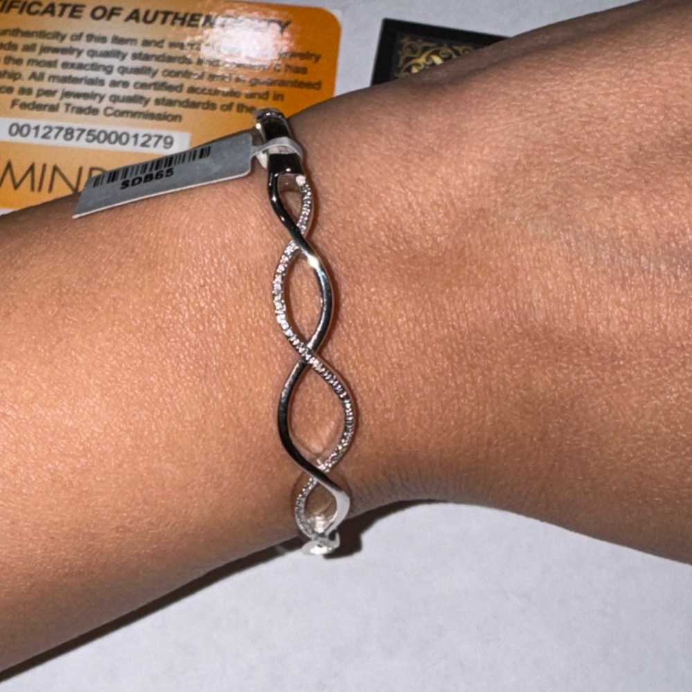 Genuine Natural Earth Mined Diamond Bracelet/Bangle, 1/4cttw real diamonds, - Picture 1 of 8